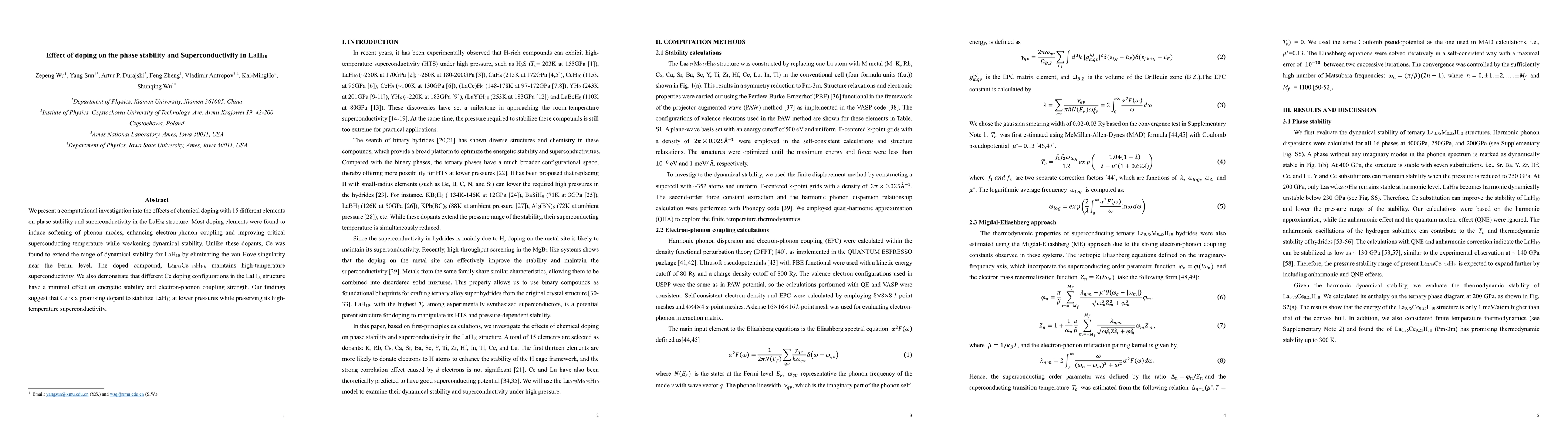 Thumbnail for Effect of Doping on the phase stability and Superconductivity in LaH10