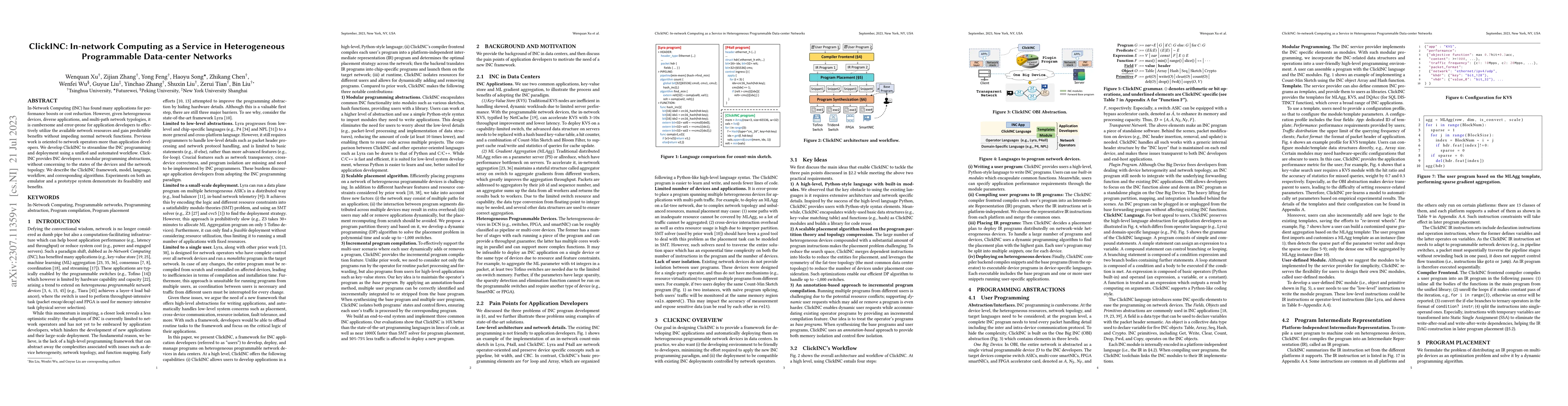 Thumbnail for ClickINC: In-network Computing as a Service in Heterogeneous
  Programmable Data-center Networks