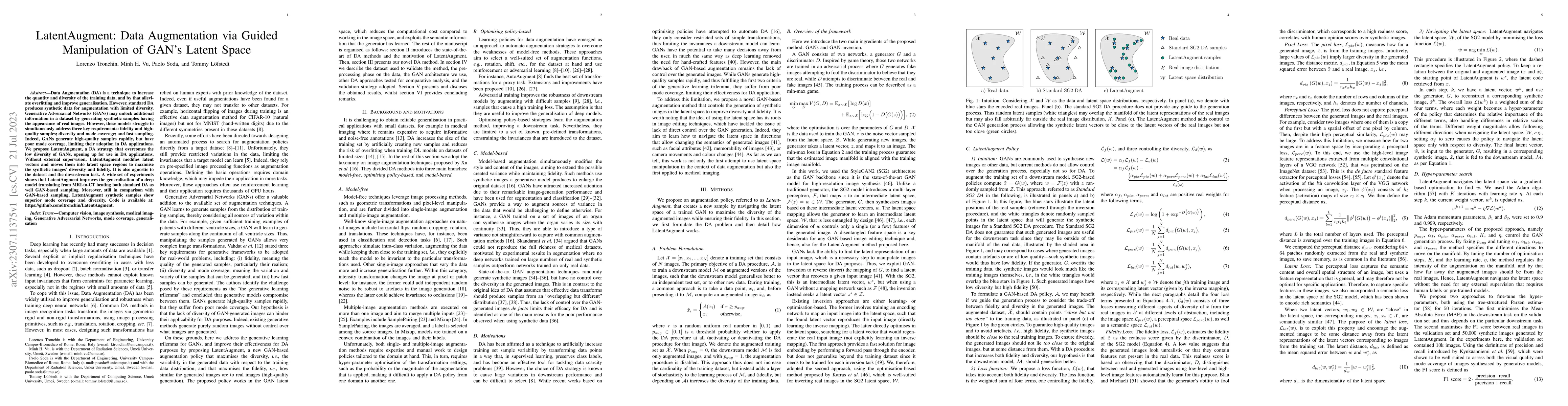 Thumbnail for LatentAugment: Data Augmentation via Guided Manipulation of GAN's Latent
  Space