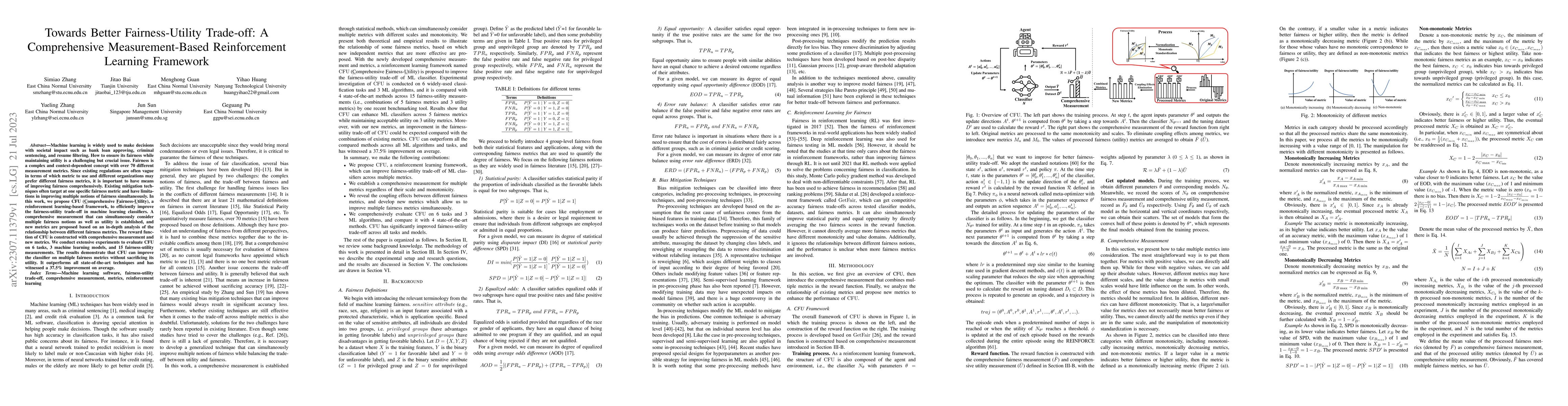 Thumbnail for Towards Better Fairness-Utility Trade-off: A Comprehensive
  Measurement-Based Reinforcement Learning Framework