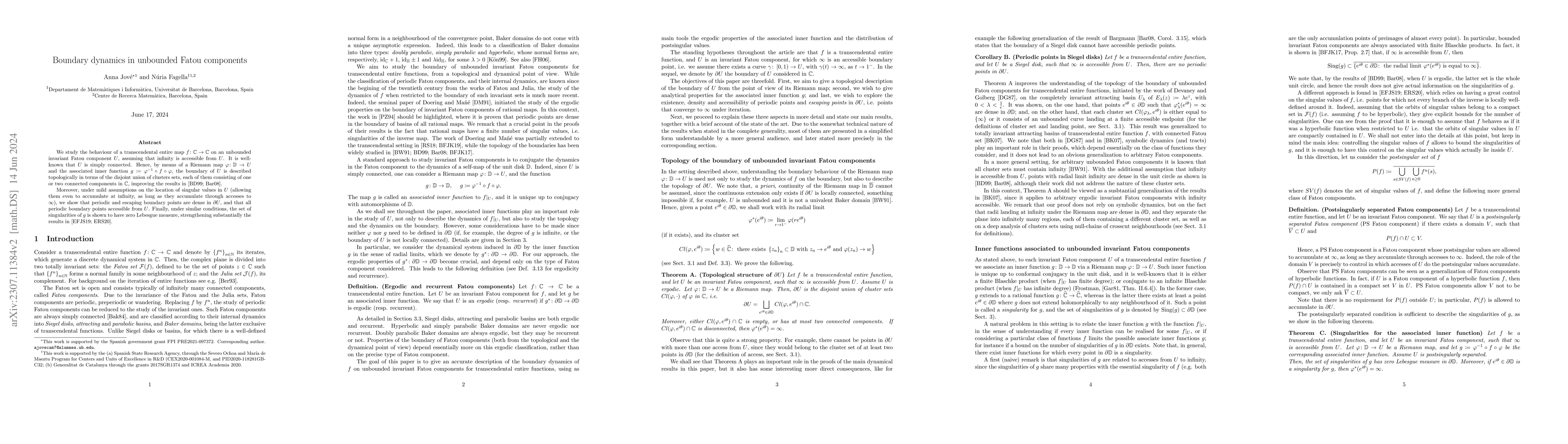 Thumbnail for Boundary dynamics in unbounded Fatou components
