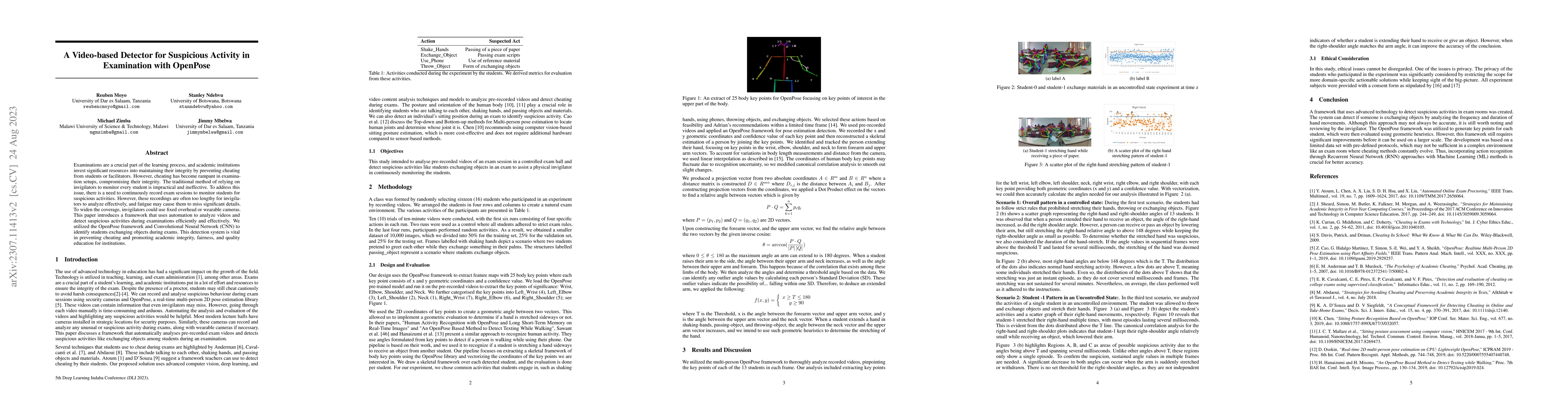 Thumbnail for A Video-based Detector for Suspicious Activity in Examination with
  OpenPose