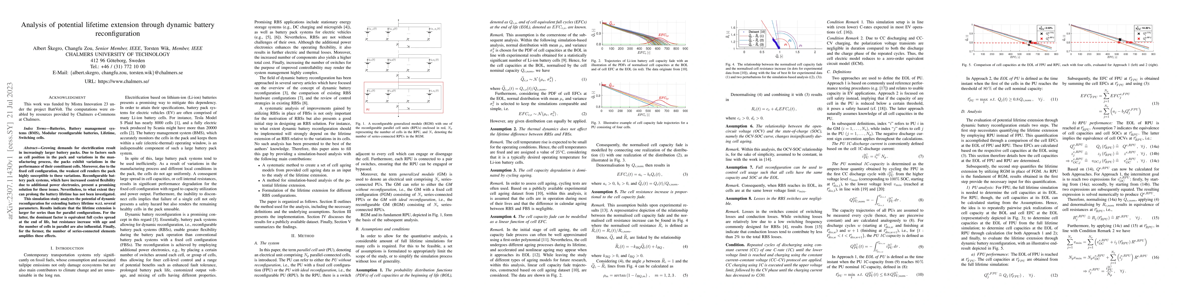 Thumbnail for Analysis of potential lifetime extension through dynamic battery
  reconfiguration