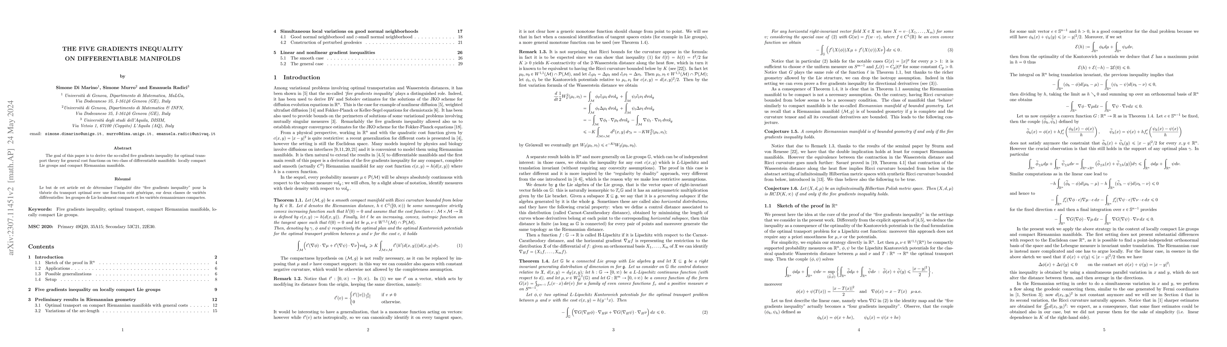 Thumbnail for The five gradients inequality on differentiable manifolds