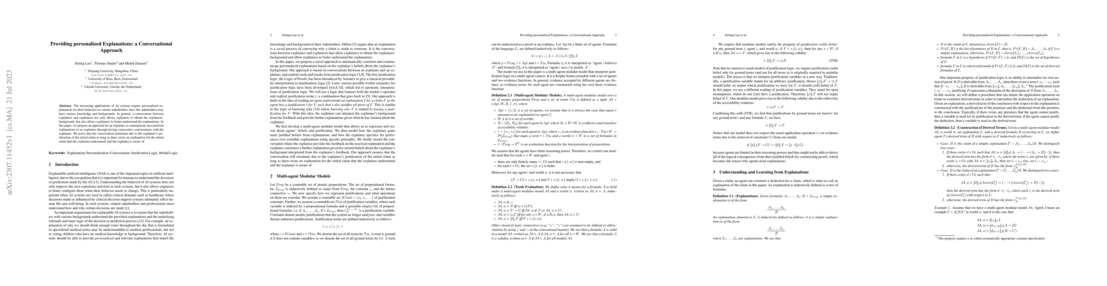 Thumbnail for Providing personalized Explanations: a Conversational Approach