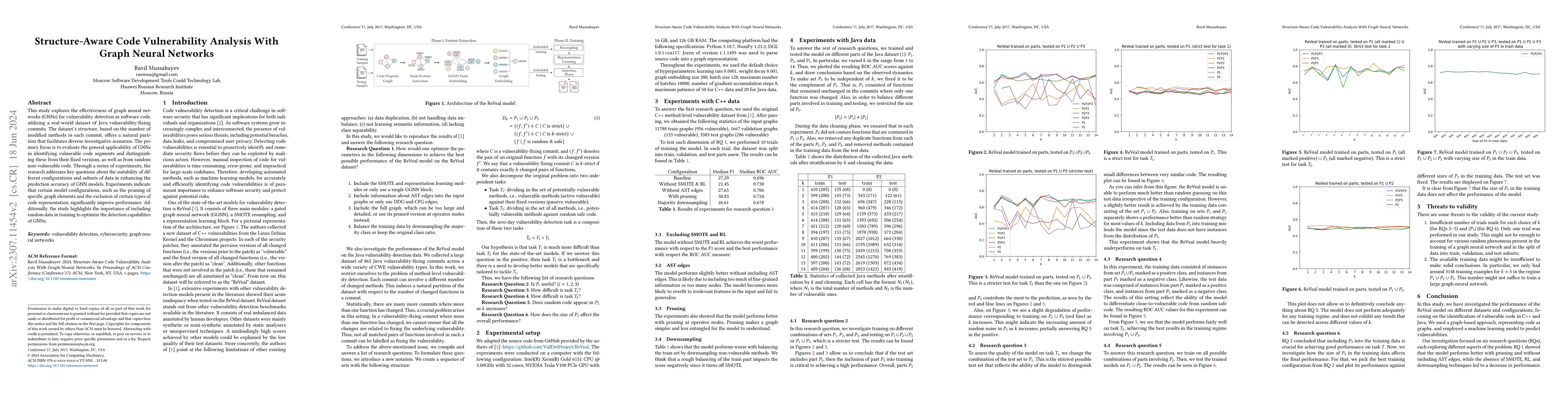 Thumbnail for Structure-Aware Code Vulnerability Analysis With Graph Neural Networks