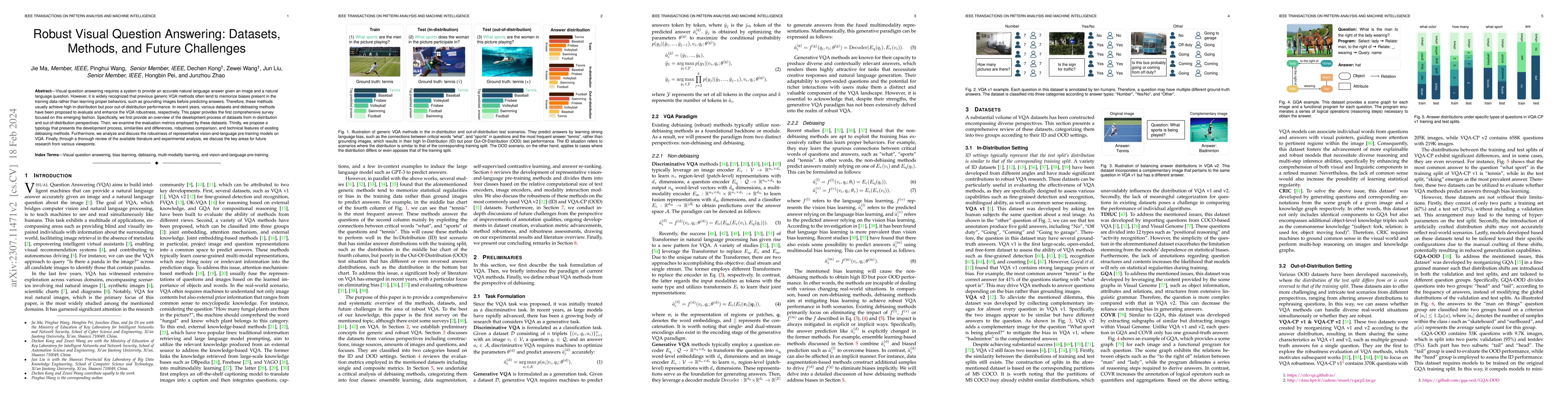 Thumbnail for Robust Visual Question Answering: Datasets, Methods, and Future
  Challenges