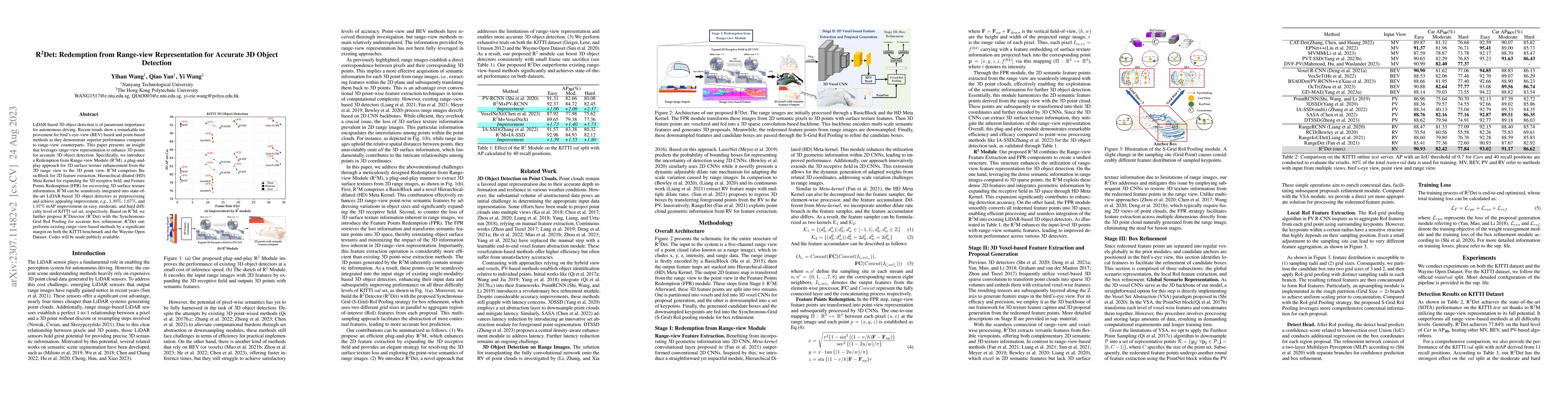 Thumbnail for R2Det: Redemption from Range-view for Accurate 3D Object Detection