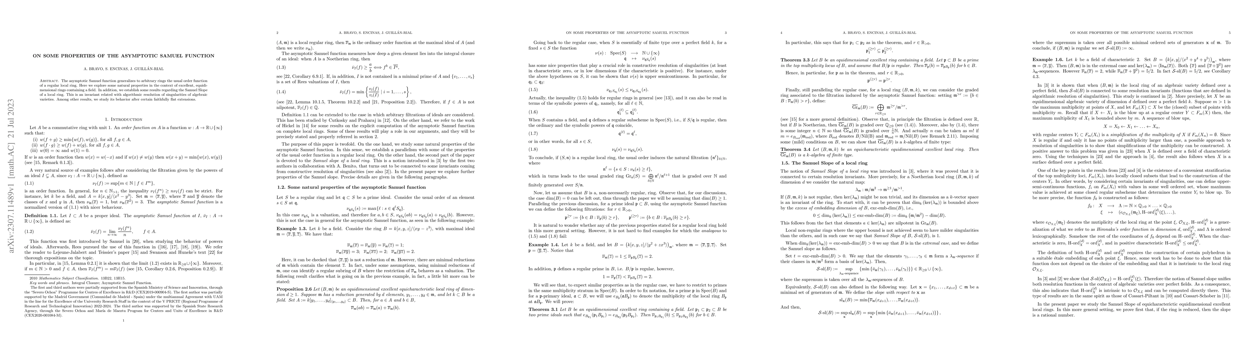 Thumbnail for On some properties of the asymptotic Samuel function
