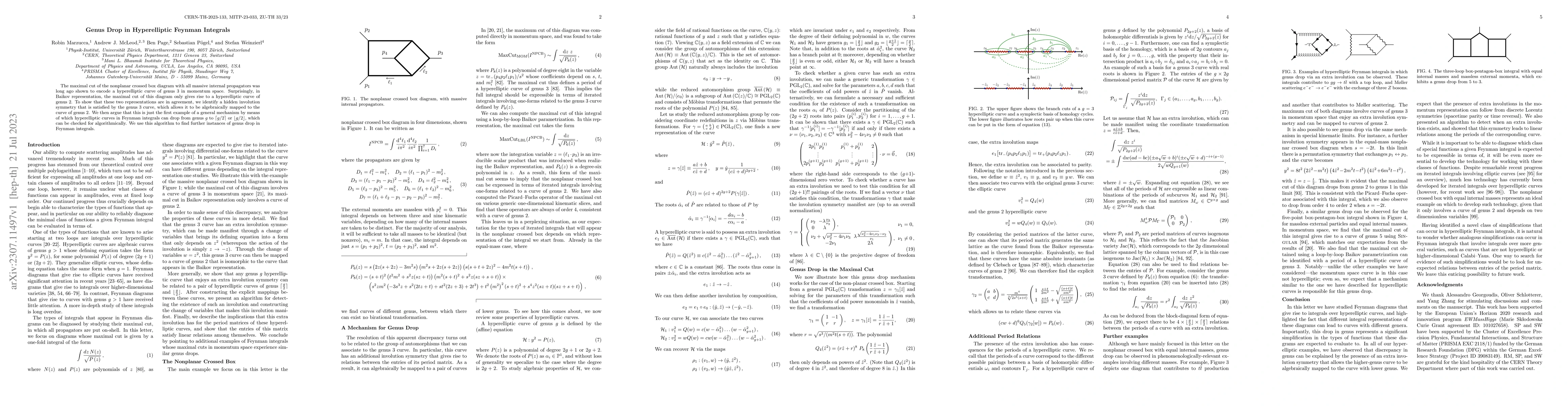 Thumbnail for Genus Drop in Hyperelliptic Feynman Integrals