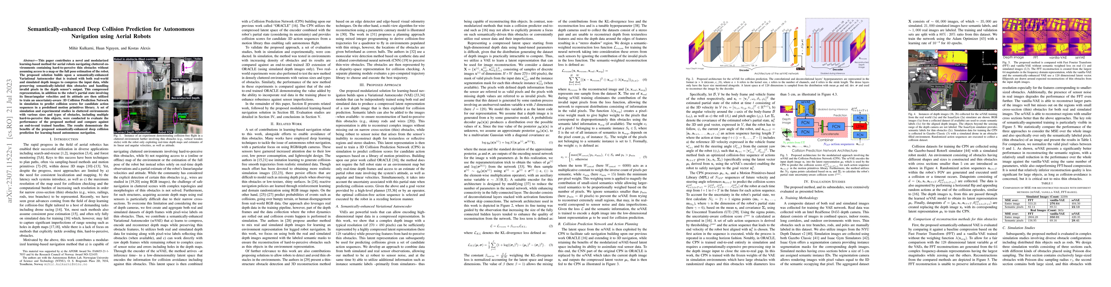 Thumbnail for Semantically-enhanced Deep Collision Prediction for Autonomous
  Navigation using Aerial Robots