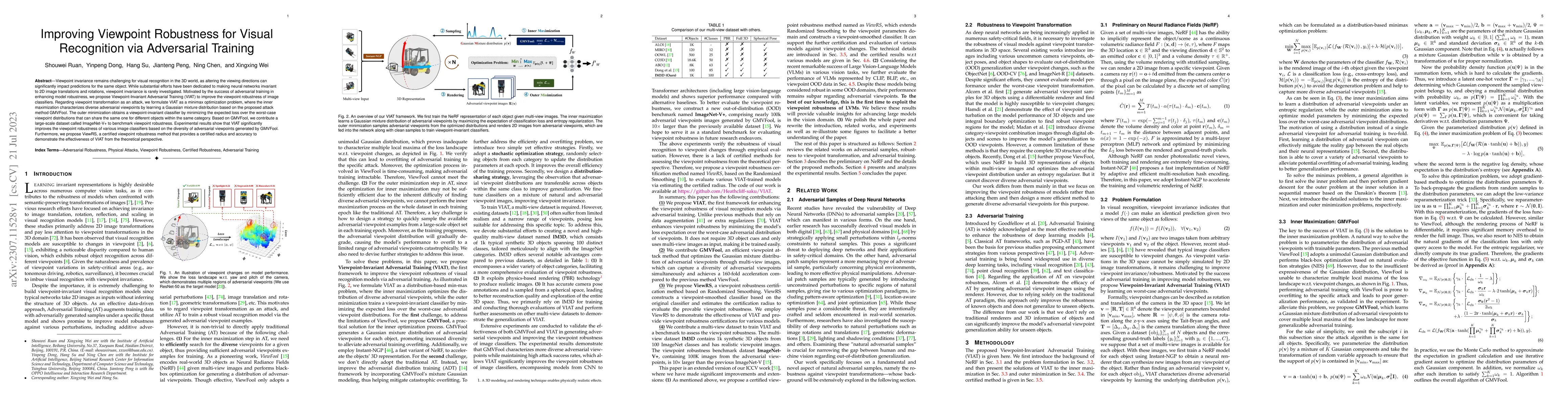 Thumbnail for Improving Viewpoint Robustness for Visual Recognition via Adversarial
  Training