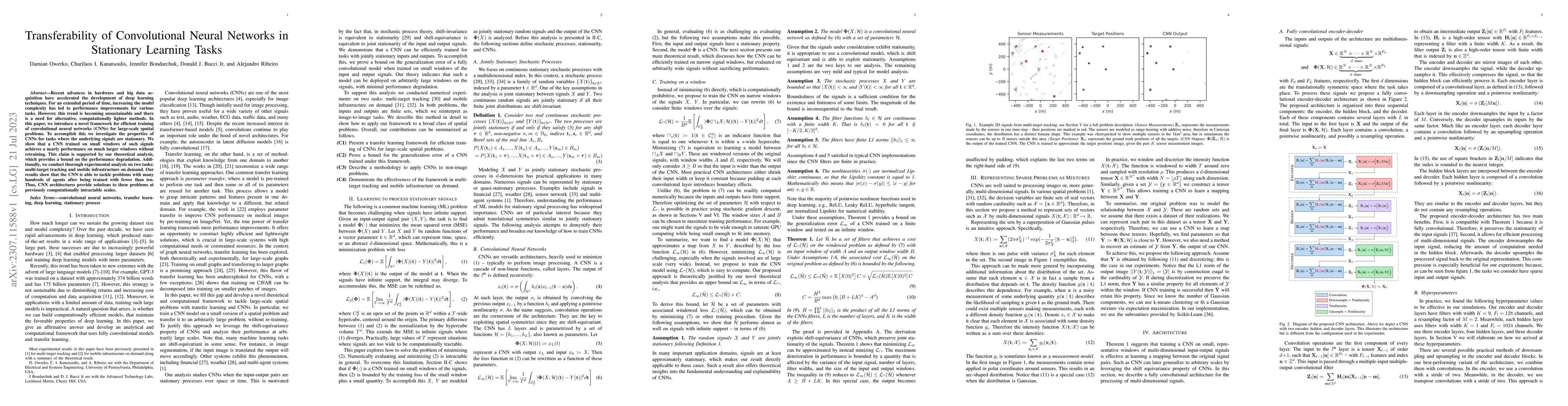 Thumbnail for Transferability of Convolutional Neural Networks in Stationary Learning
  Tasks