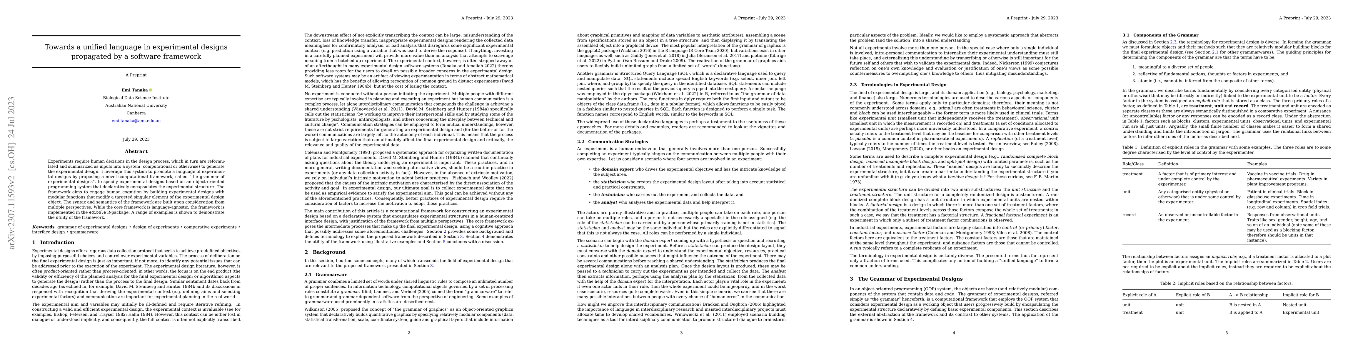 Thumbnail for Towards a unified language in experimental designs propagated by a
  software framework