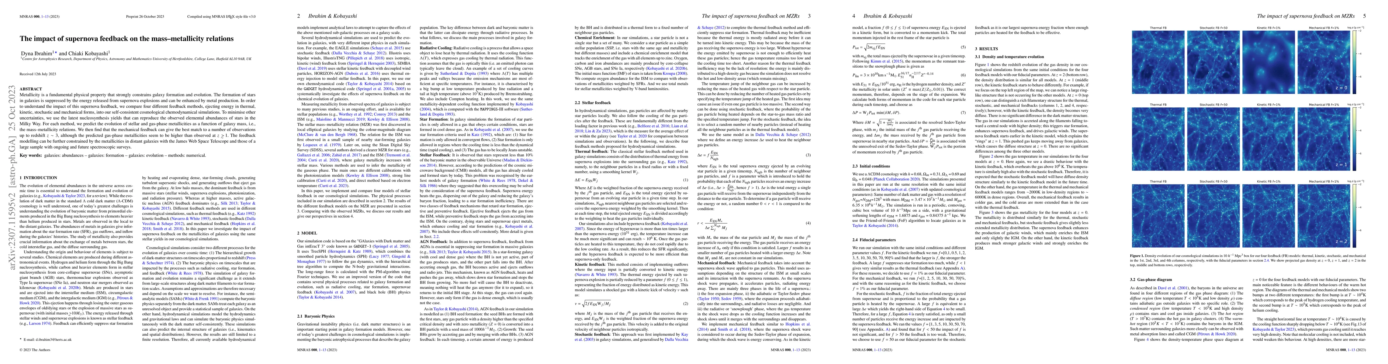 Thumbnail for The impact of supernova feedback on the mass-metallicity relations