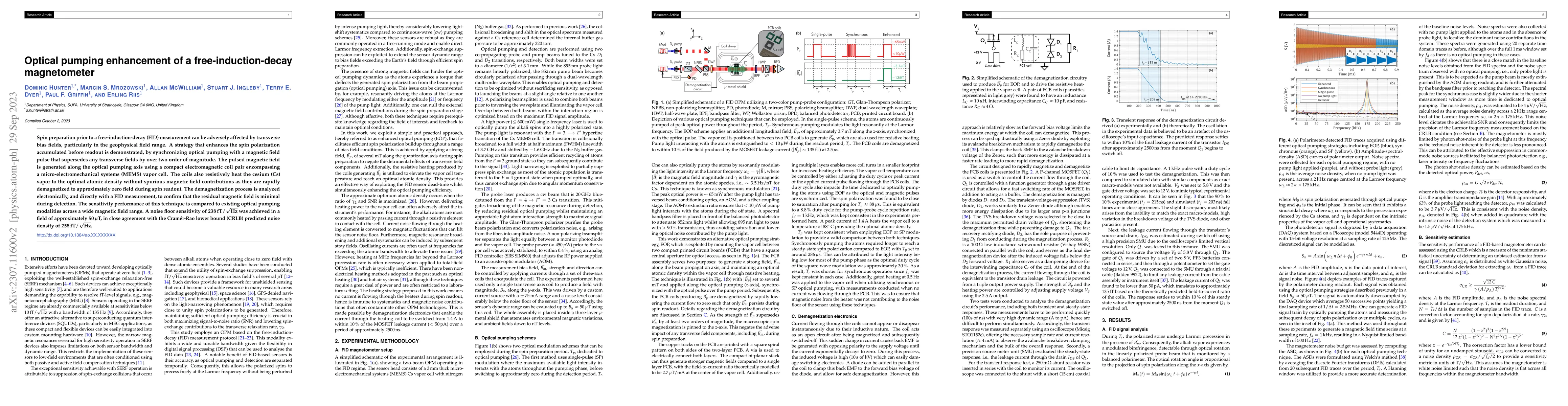 Thumbnail for Optical pumping enhancement of a free-induction-decay magnetometer