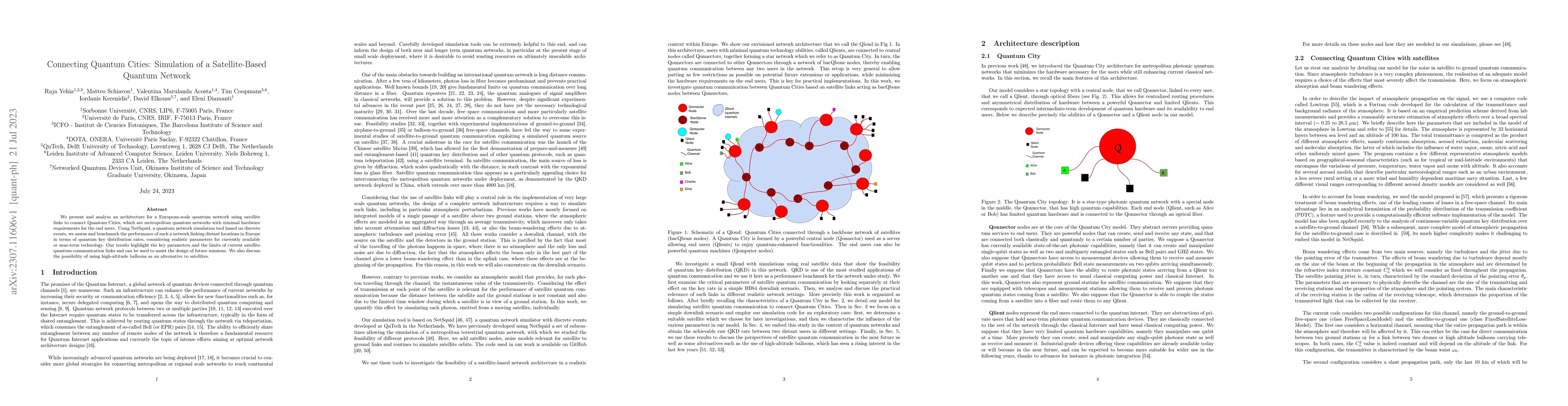 Thumbnail for Connecting Quantum Cities: Simulation of a Satellite-Based Quantum
  Network