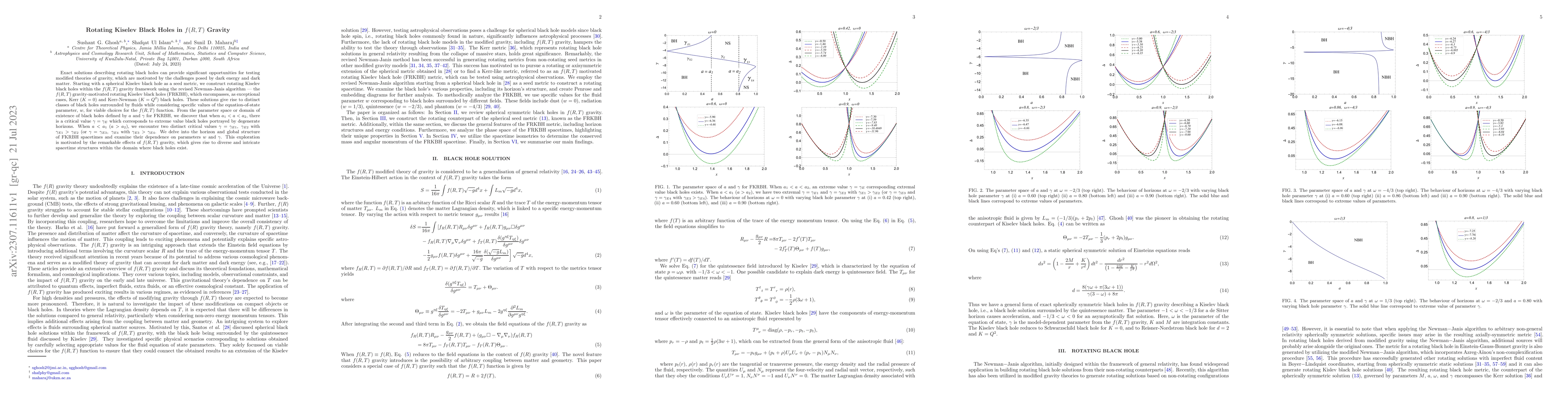 Thumbnail for Rotating Kiselev Black Holes in $f(R,T)$ Gravity