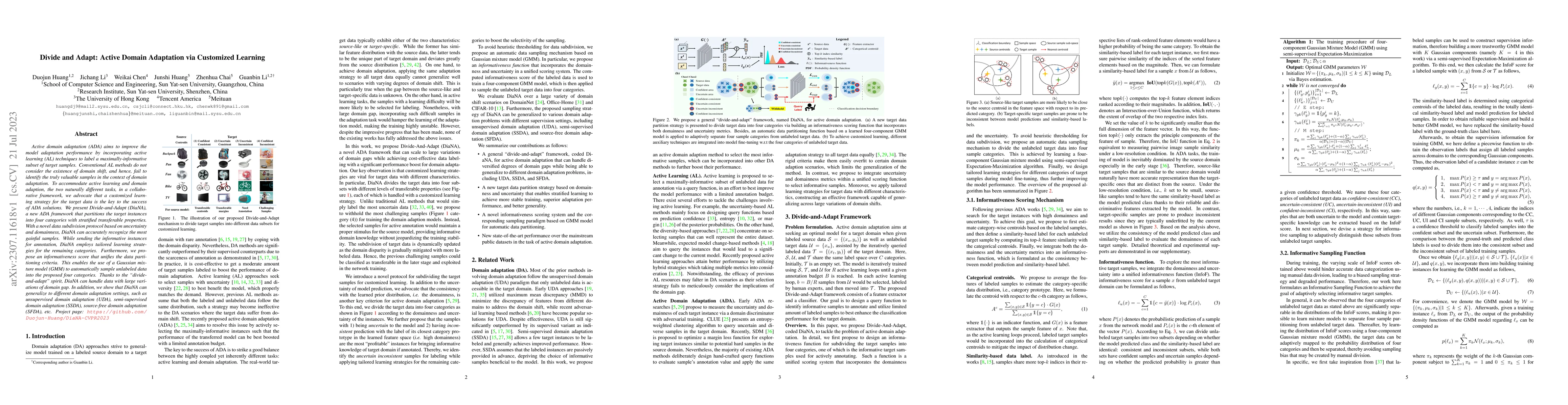 Thumbnail for Divide and Adapt: Active Domain Adaptation via Customized Learning