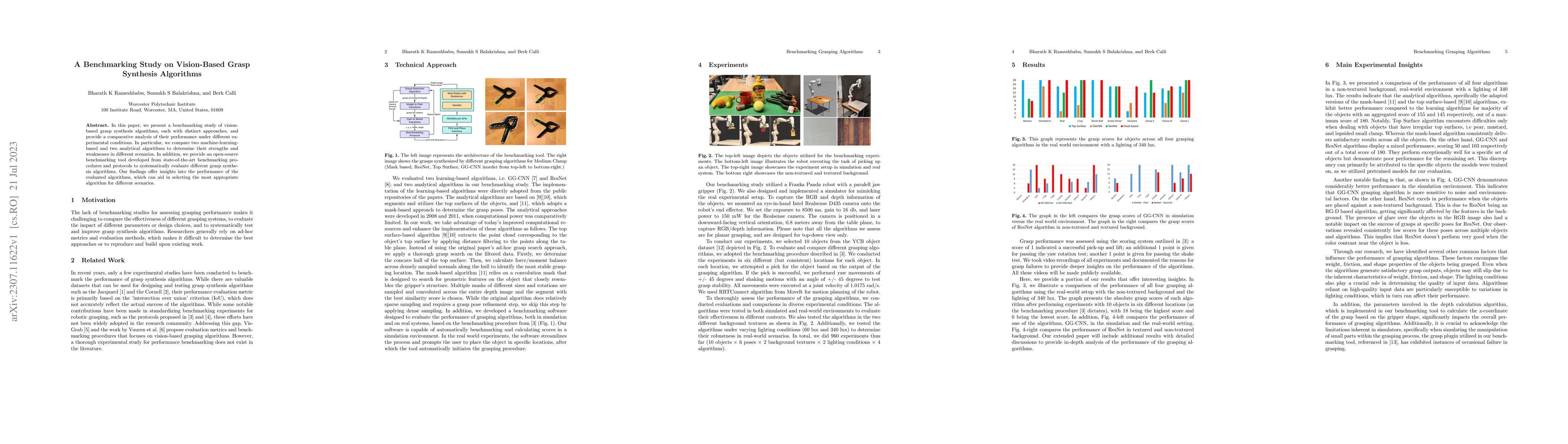 Thumbnail for A Benchmarking Study on Vision-Based Grasp Synthesis Algorithms