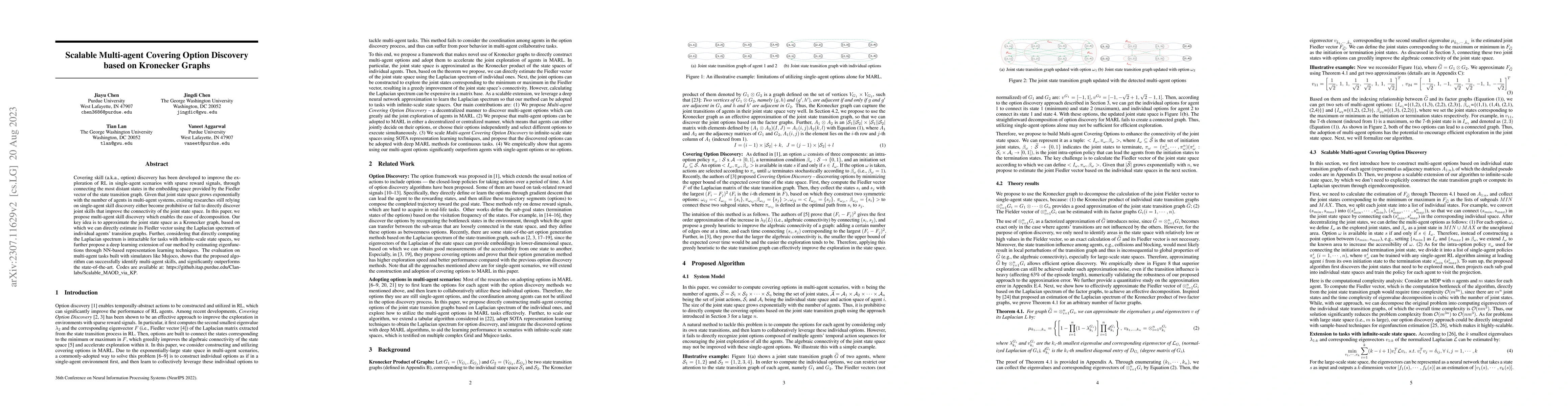 Thumbnail for Scalable Multi-agent Covering Option Discovery based on Kronecker Graphs