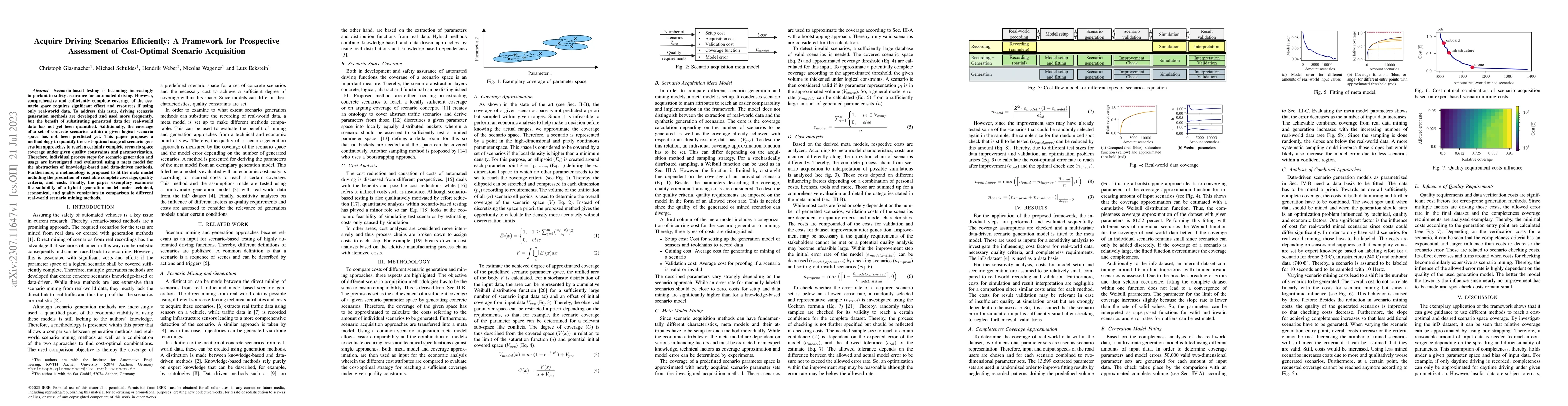 Thumbnail for Acquire Driving Scenarios Efficiently: A Framework for Prospective
  Assessment of Cost-Optimal Scenario Acquisition