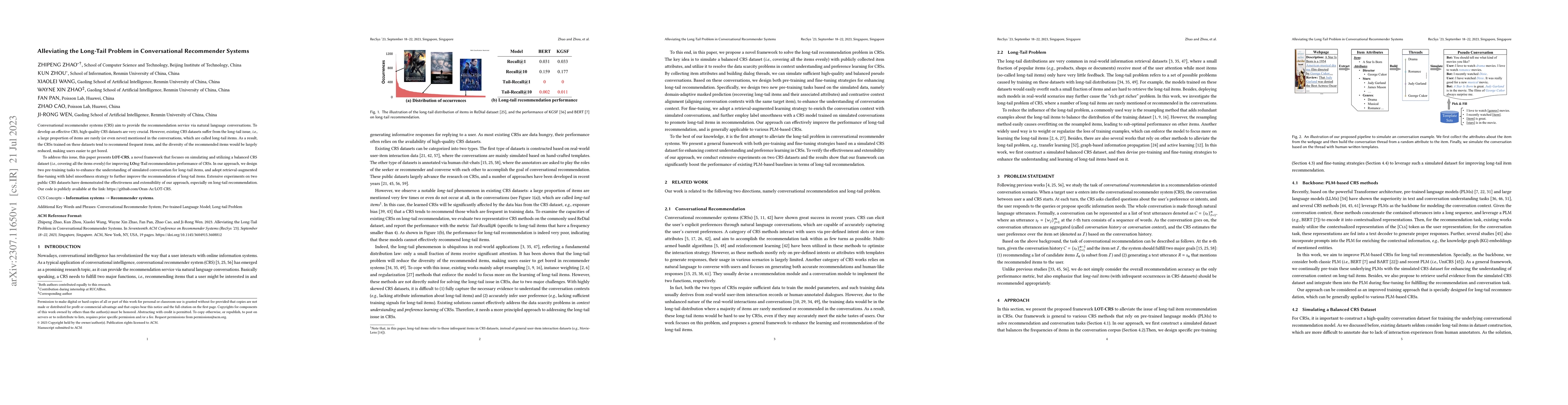 Thumbnail for Alleviating the Long-Tail Problem in Conversational Recommender Systems