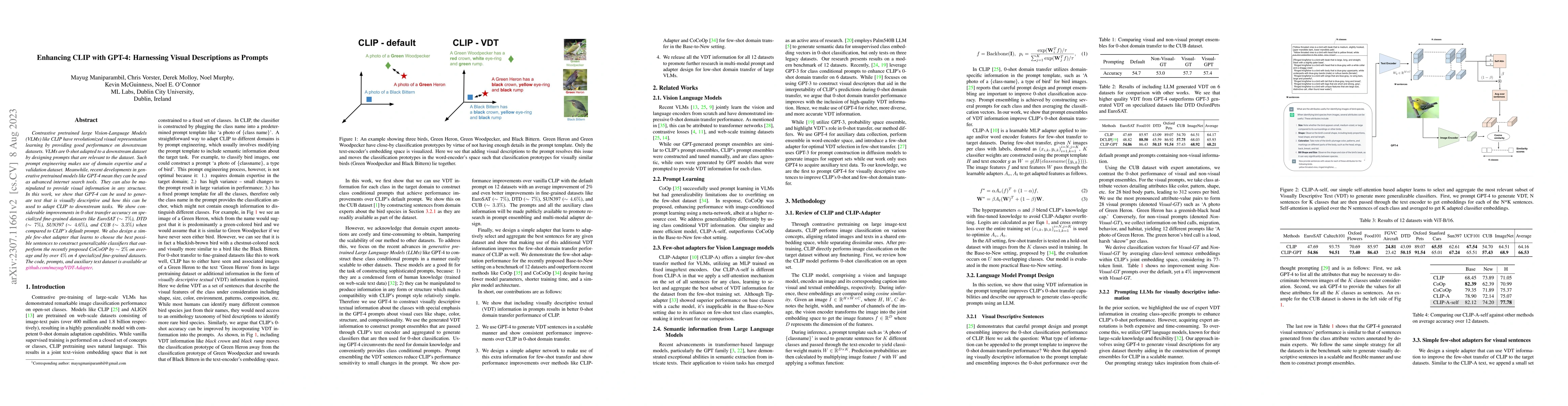 Thumbnail for Enhancing CLIP with GPT-4: Harnessing Visual Descriptions as Prompts