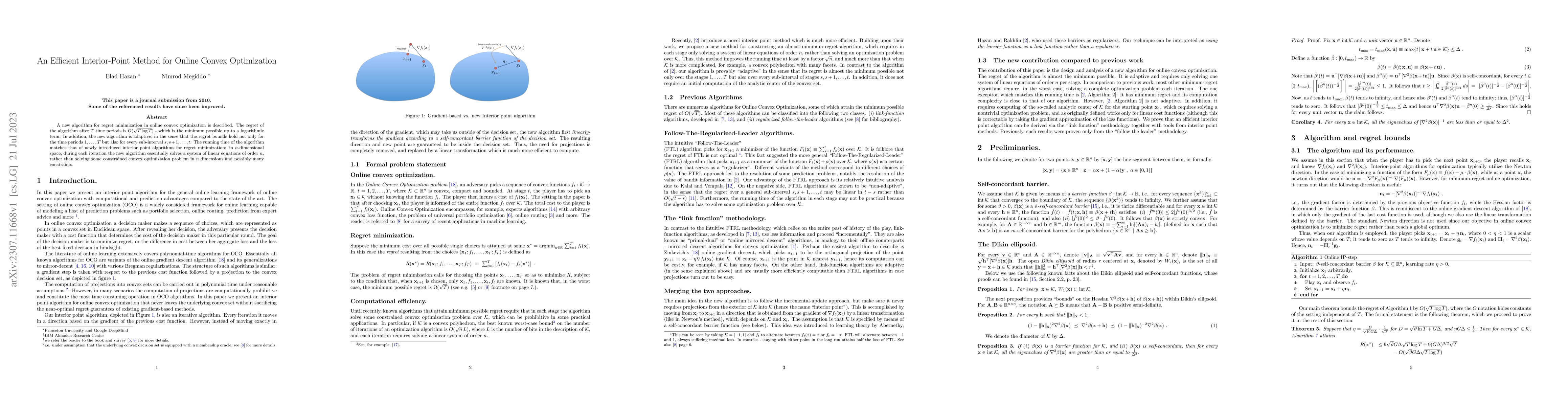Thumbnail for An Efficient Interior-Point Method for Online Convex Optimization