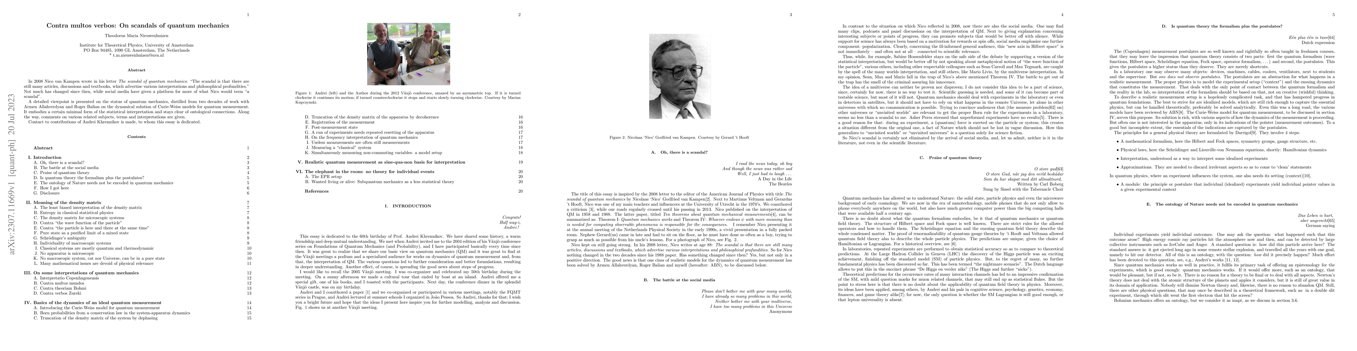 Thumbnail for Contra multos verbos: On scandals of quantum mechanics