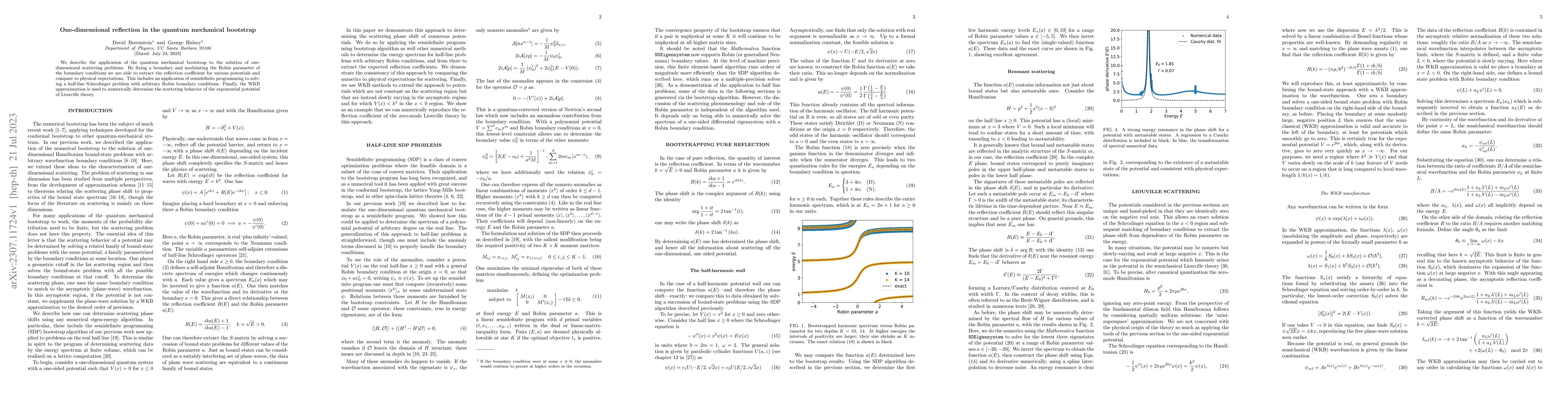Thumbnail for One-dimensional reflection in the quantum mechanical bootstrap