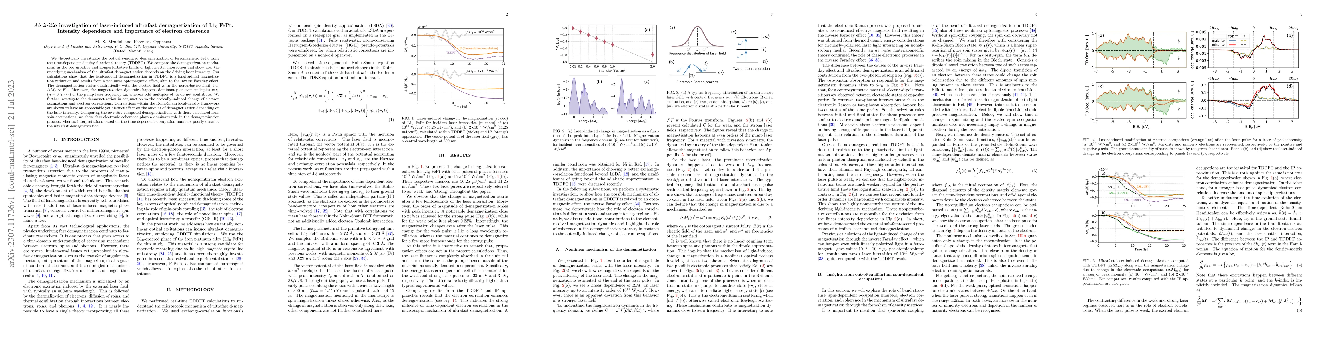 Thumbnail for Ab initio investigation of laser-induced ultrafast demagnetization of
  L1$_0$ FePt: Intensity dependence and importance of electron coherence