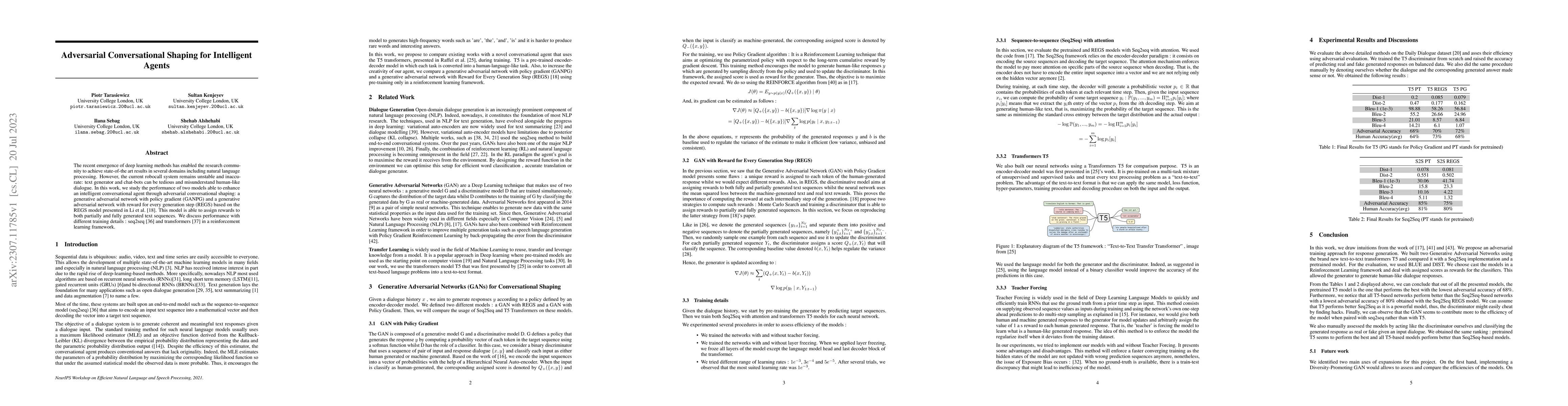 Thumbnail for Adversarial Conversational Shaping for Intelligent Agents