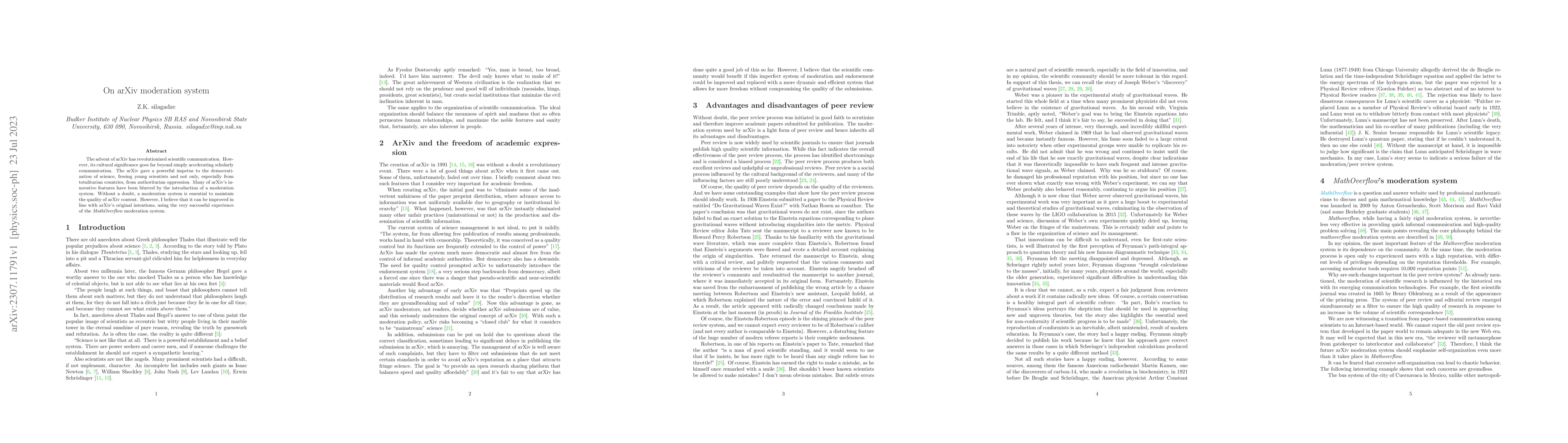 Thumbnail for On arXiv moderation system
