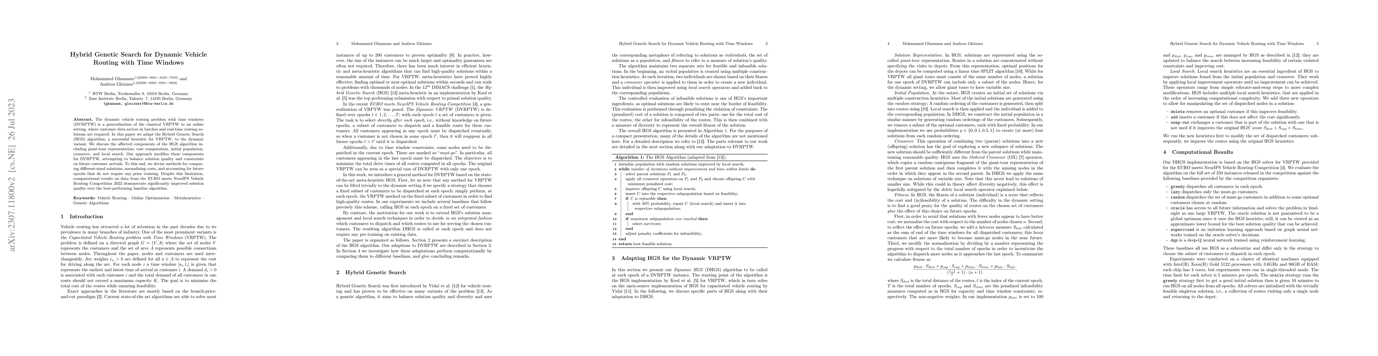 Thumbnail for Hybrid Genetic Search for Dynamic Vehicle Routing with Time Windows