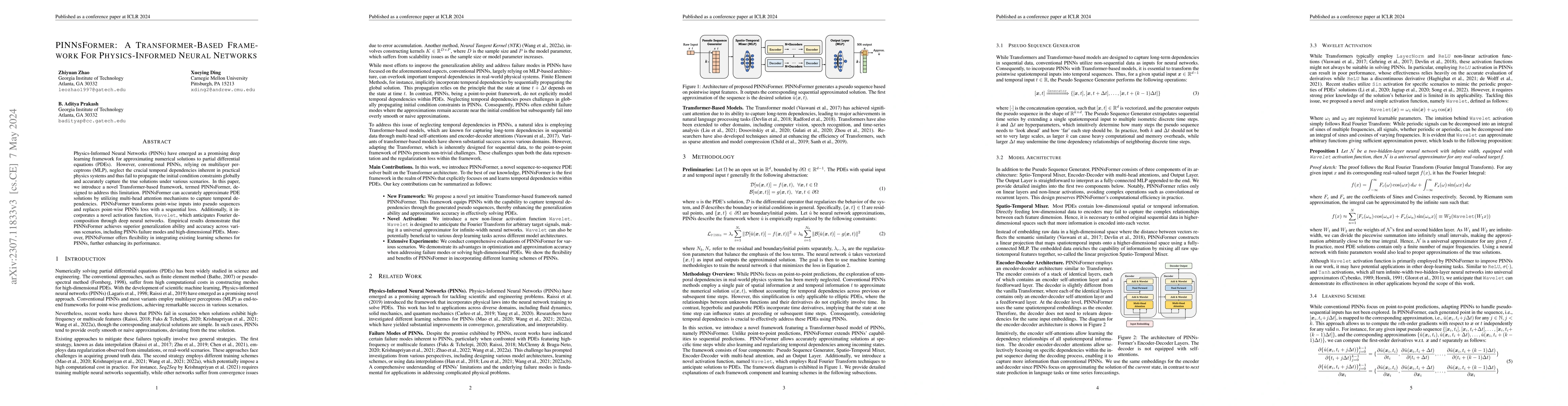 Thumbnail for PINNsFormer: A Transformer-Based Framework For Physics-Informed Neural
  Networks