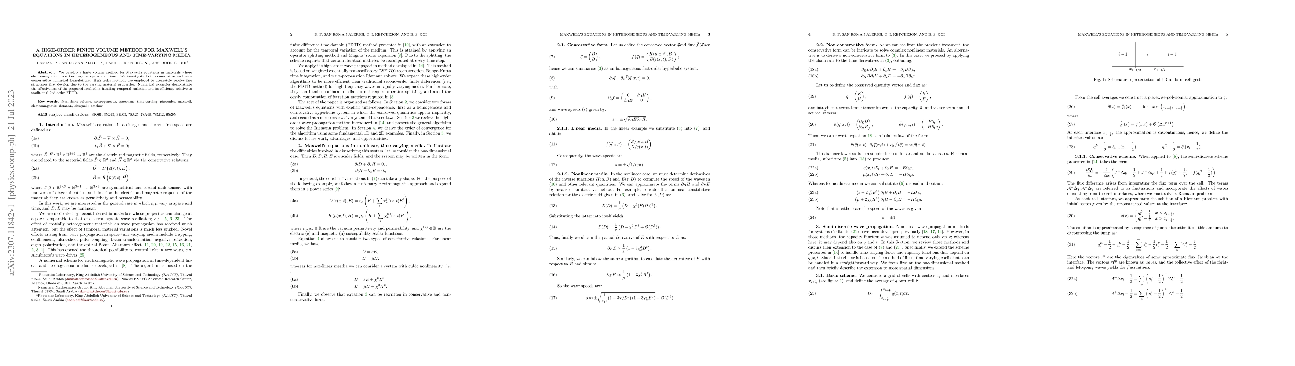 Thumbnail for A high-order finite volume method for Maxwell's equations in
  heterogeneous and time-varying media