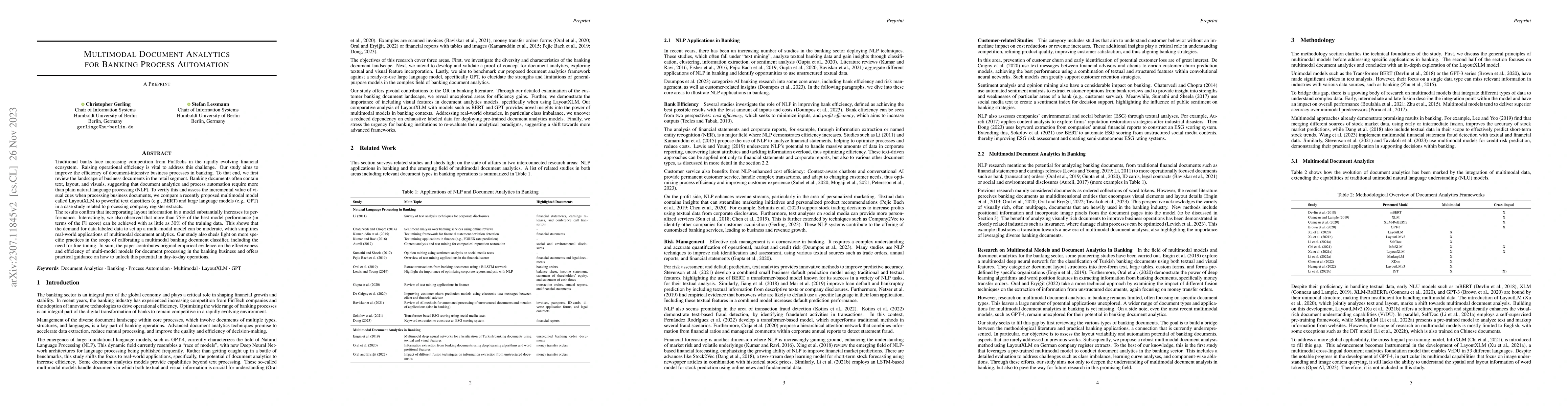 Thumbnail for Multimodal Document Analytics for Banking Process Automation