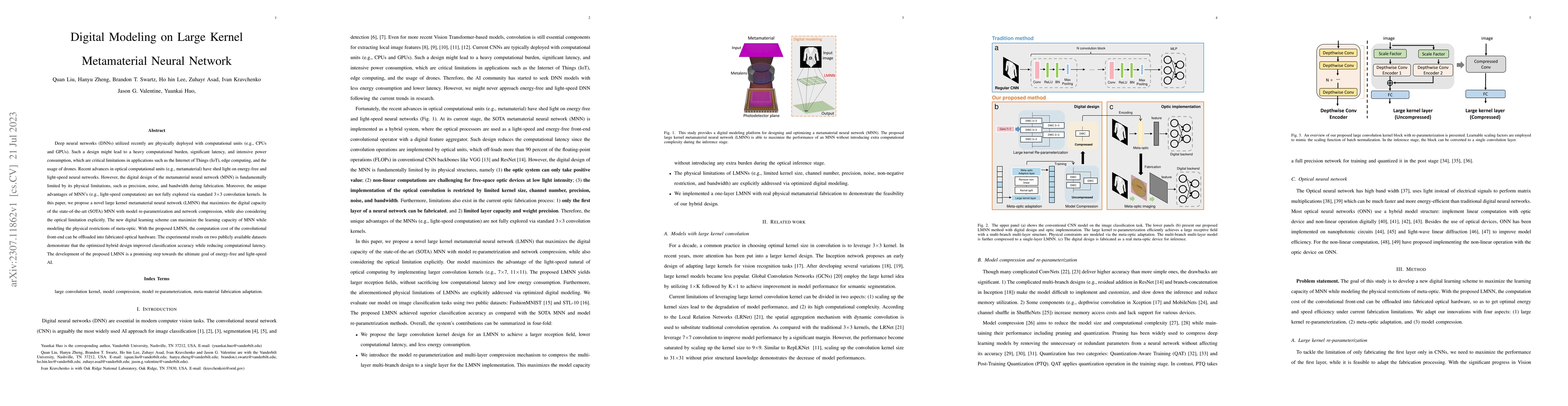 Thumbnail for Digital Modeling on Large Kernel Metamaterial Neural Network