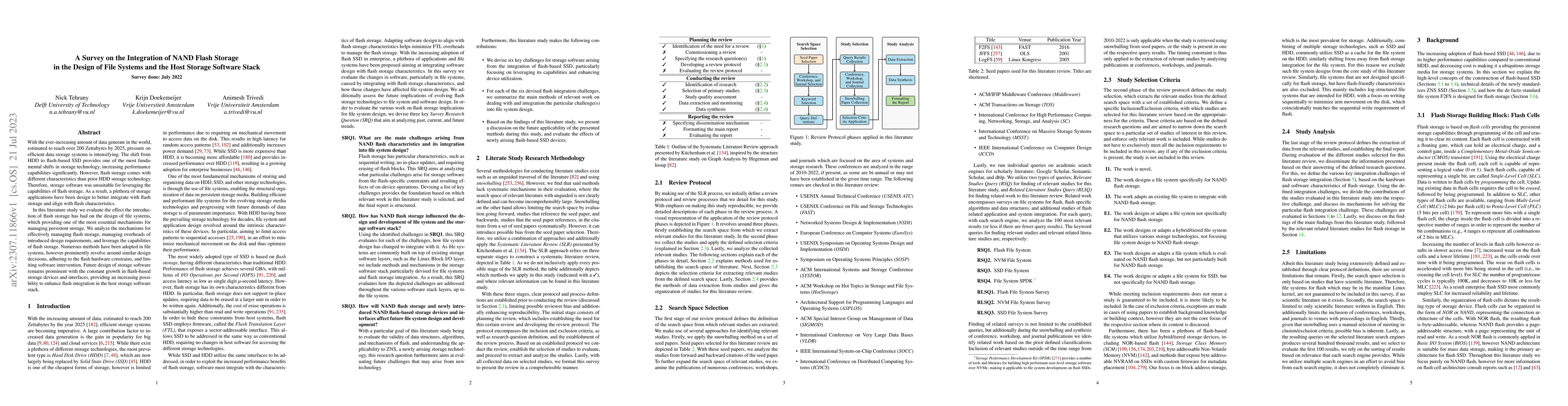 Thumbnail for A Survey on the Integration of NAND Flash Storage in the Design of File
  Systems and the Host Storage Software Stack