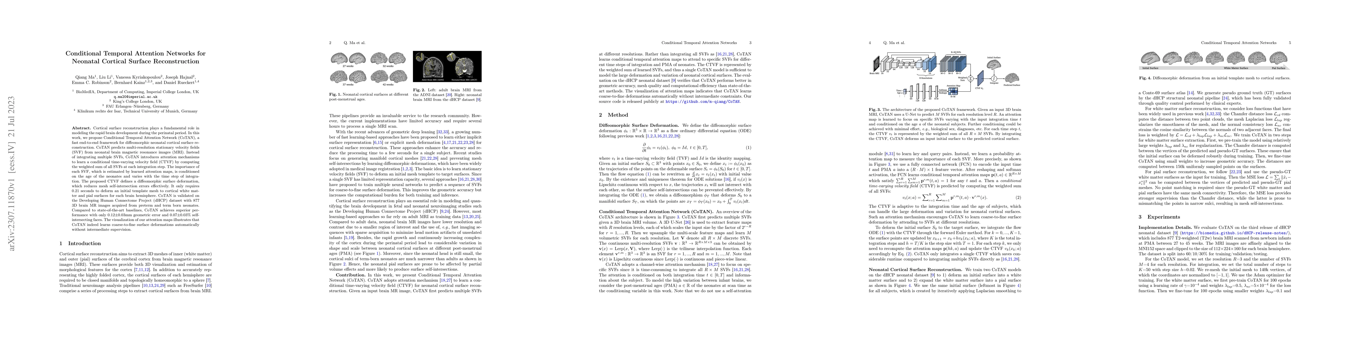 Thumbnail for Conditional Temporal Attention Networks for Neonatal Cortical Surface
  Reconstruction