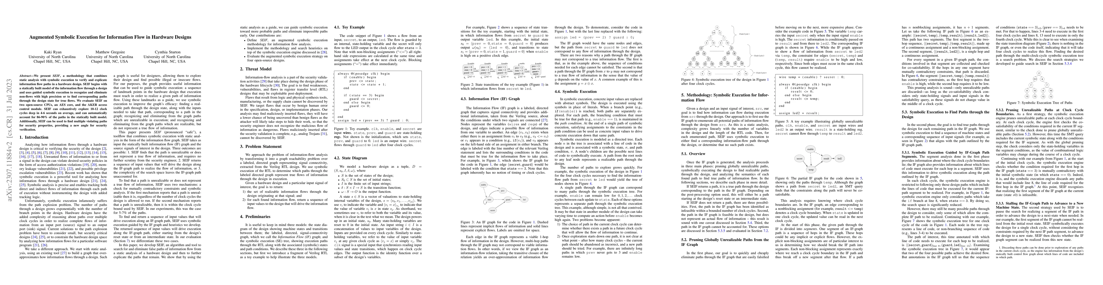 Thumbnail for Augmented Symbolic Execution for Information Flow in Hardware Designs
