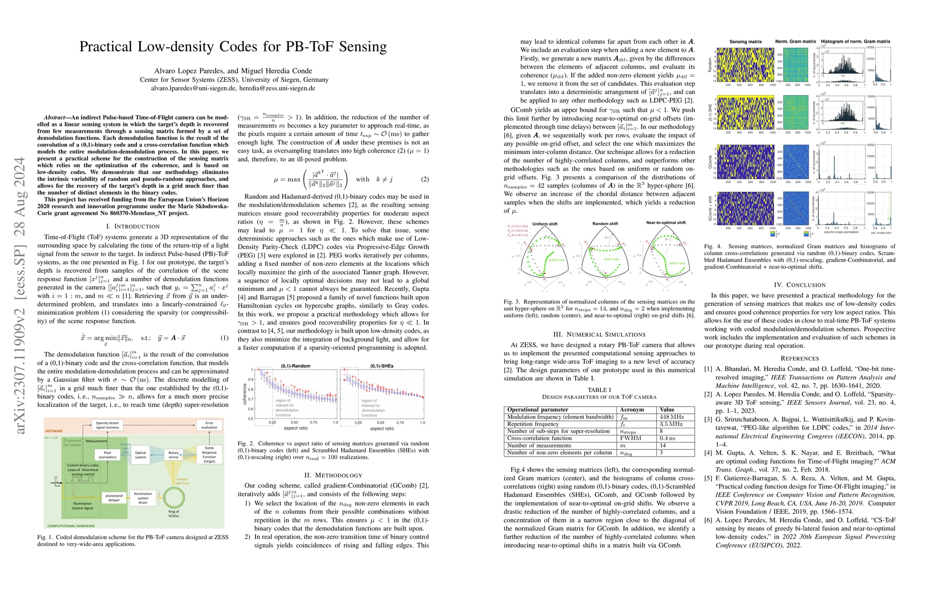 Thumbnail for Practical Low-density Codes for PB-ToF Sensing