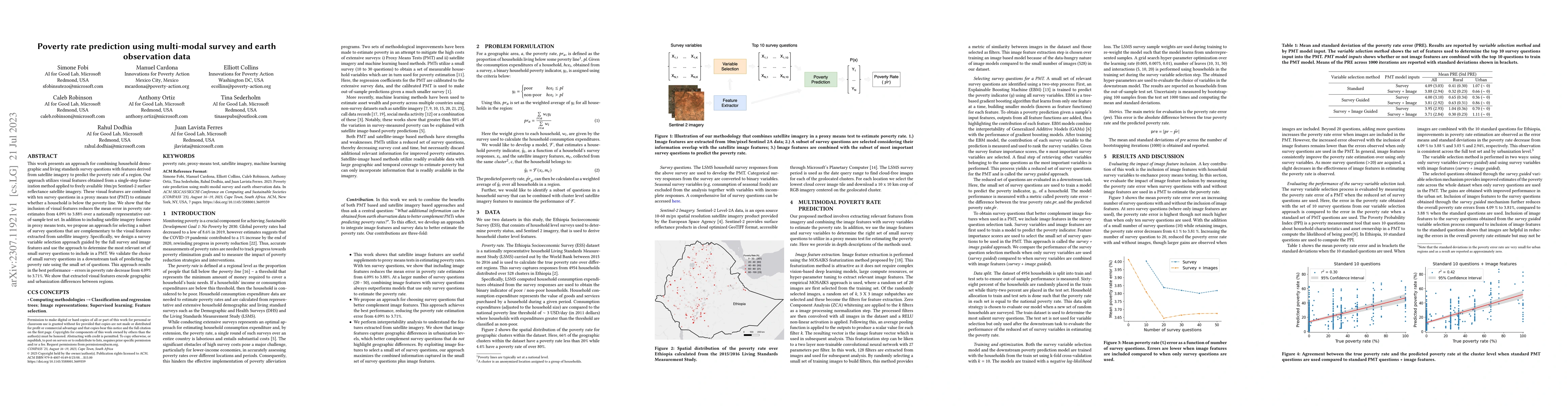 Thumbnail for Poverty rate prediction using multi-modal survey and earth observation
  data