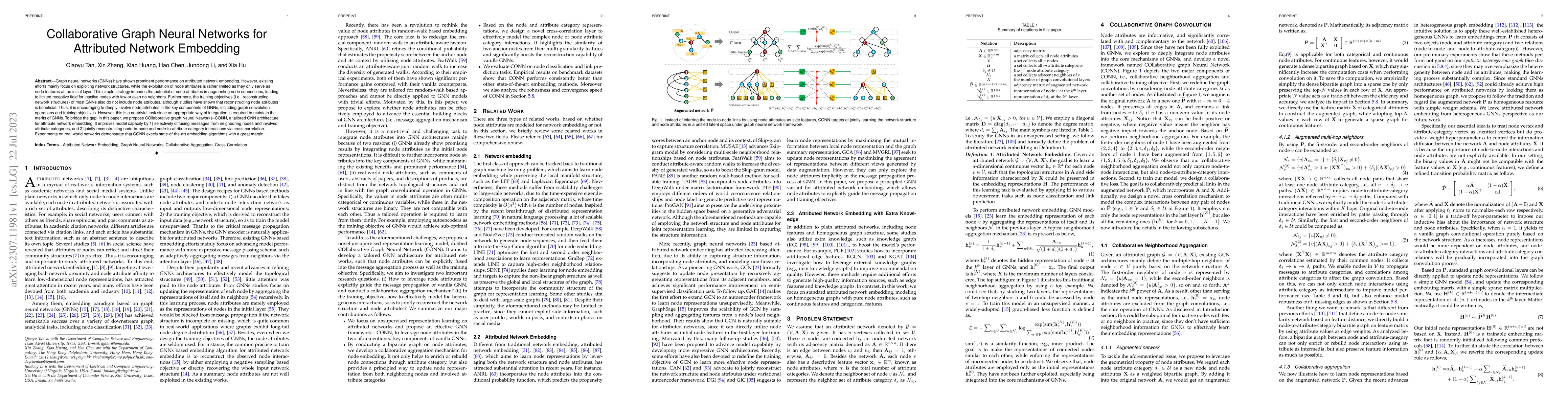 Thumbnail for Collaborative Graph Neural Networks for Attributed Network Embedding
