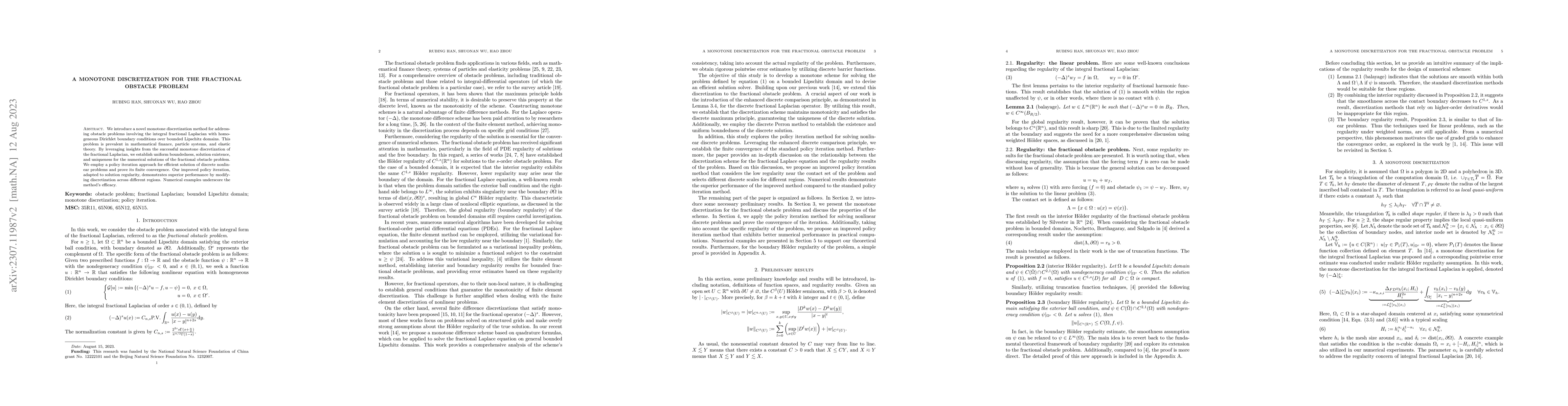 Thumbnail for A Monotone Discretization for the Fractional Obstacle Problem