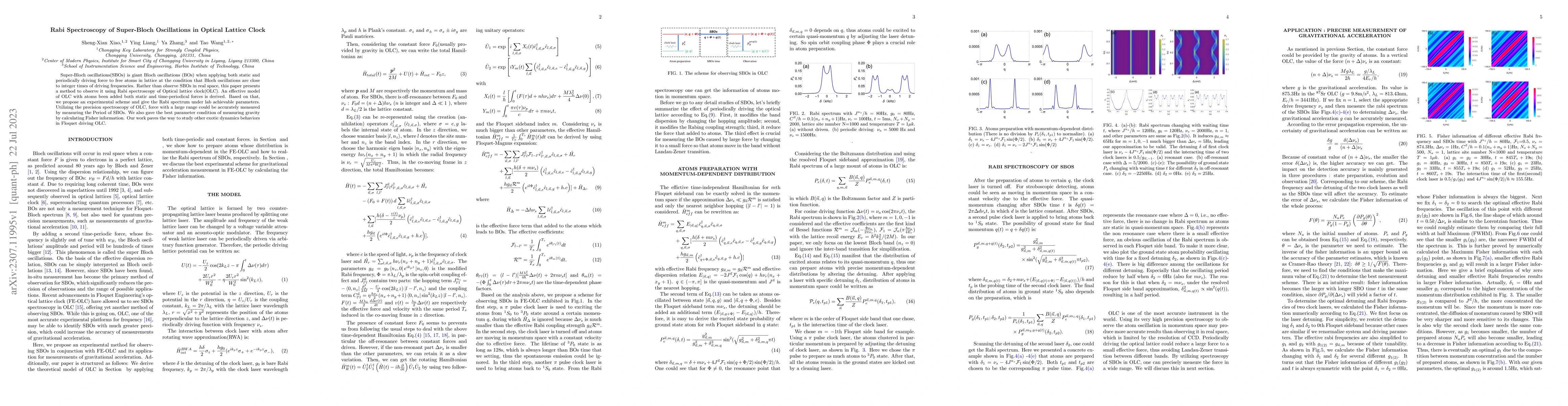 Thumbnail for Rabi Spectroscopy of Super-Bloch Oscillations in Optical Lattice Clock