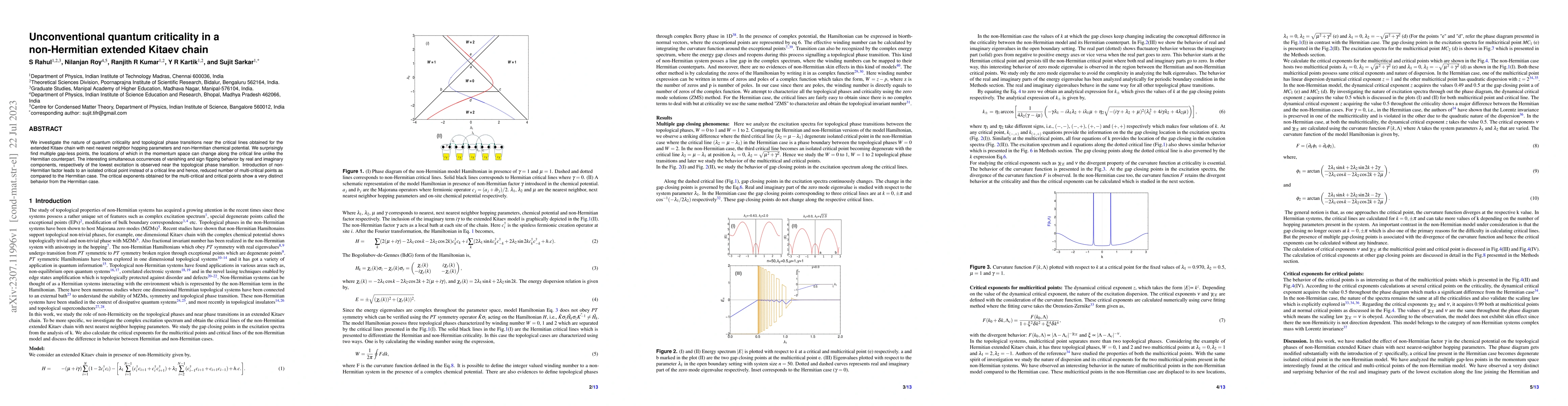 Thumbnail for Unconventional quantum criticality in a non-Hermitian extended Kitaev
  chain