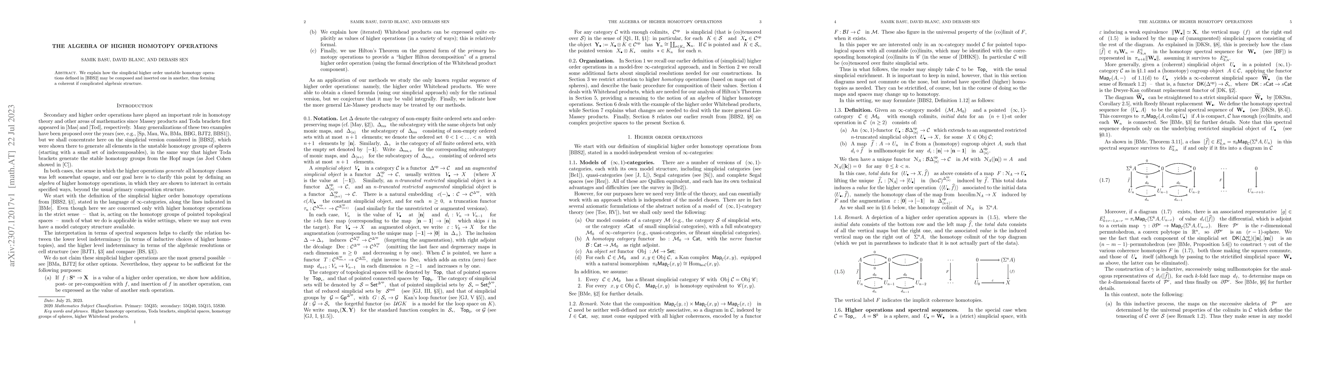 Thumbnail for The algebra of higher homotopy operations