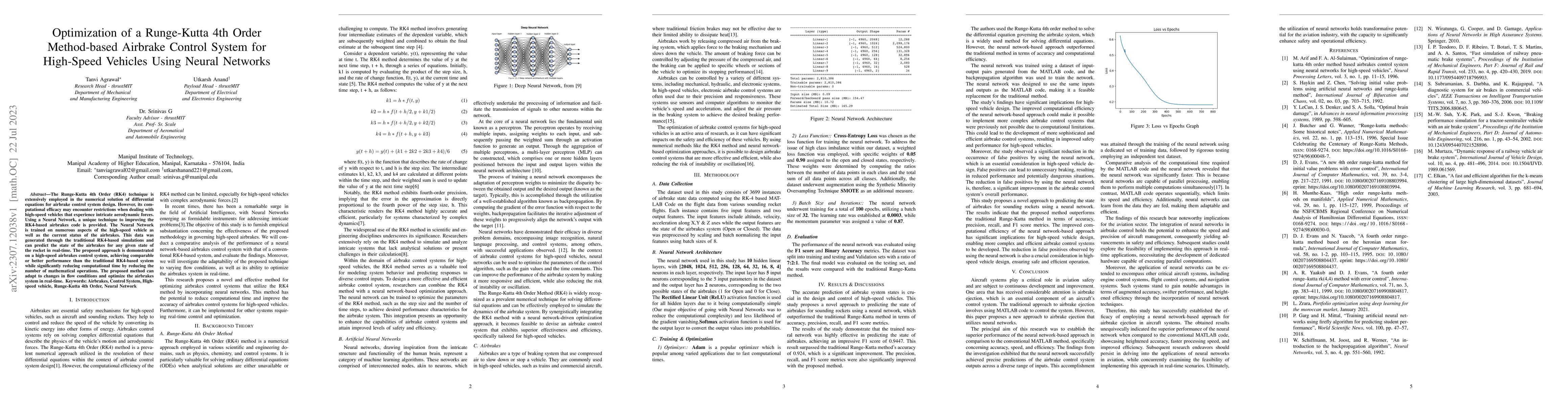 Thumbnail for Optimization of a Runge-Kutta 4th Order Method-based Airbrake Control
  System for High-Speed Vehicles Using Neural Networks